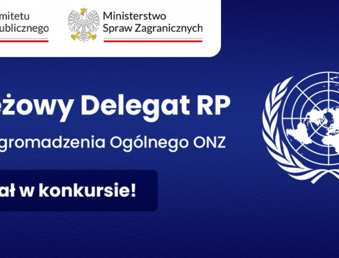 Konkurs "Młodzieżowy Delegat RP na 81. sesję Zgromadzenia Ogólnego Narodów Zjednoczonych"