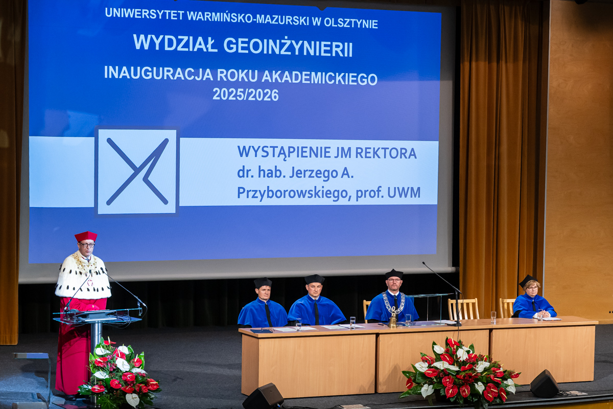 Inauguracja - wystąpienie JM Rektora UWM w Olsztynie 